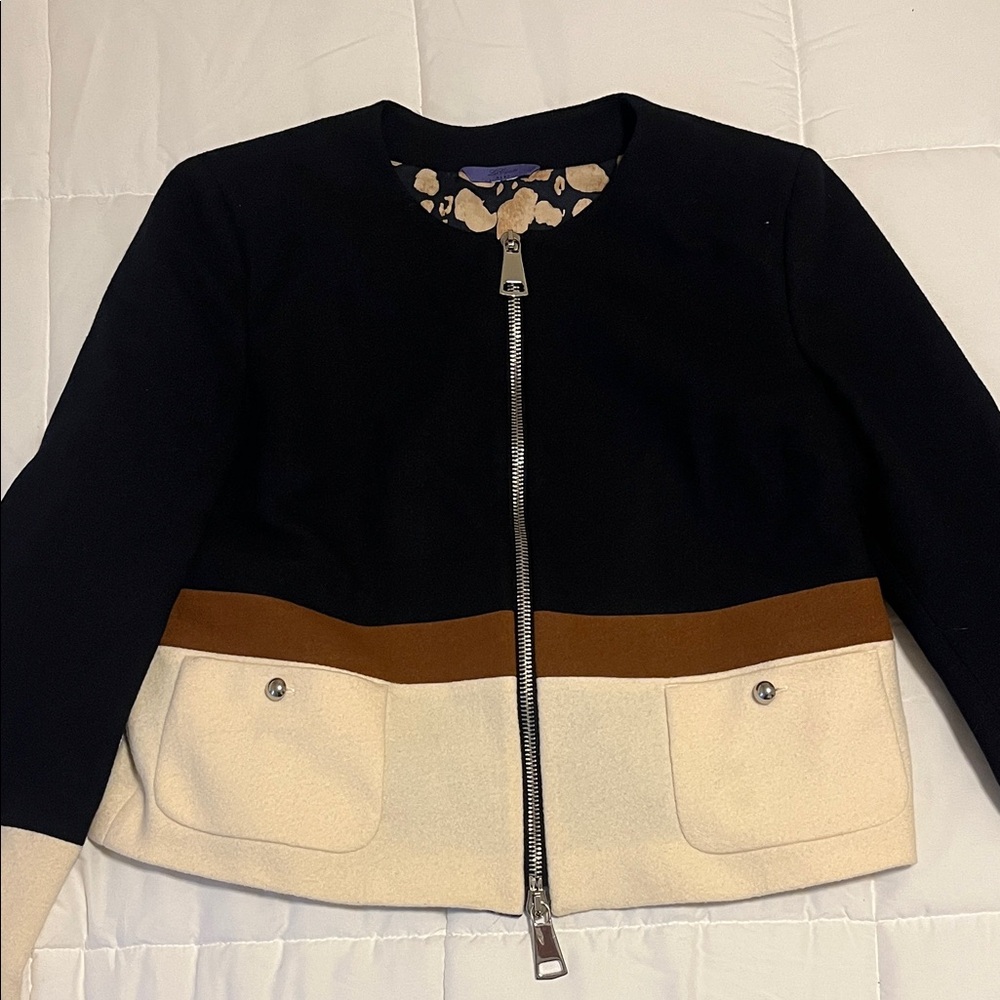 Les Copains Black, Brown, and Cream Blazer